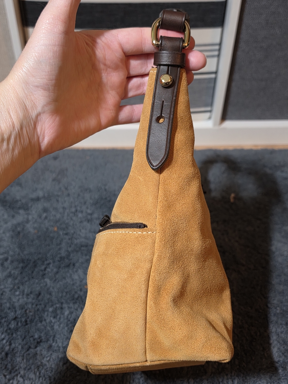 Dooney & Bourke Suede Hobo Bag - Picture 6 of 15